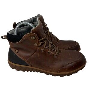 Bogs Hiking Boot Size 12 Men's Brown Leather Classic Casual Hiker Waterproof